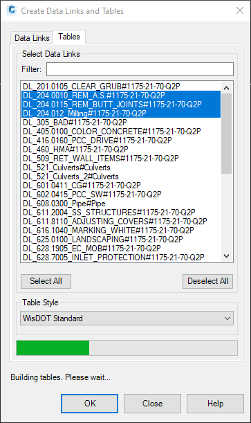 Miscellaneous quantities sheets