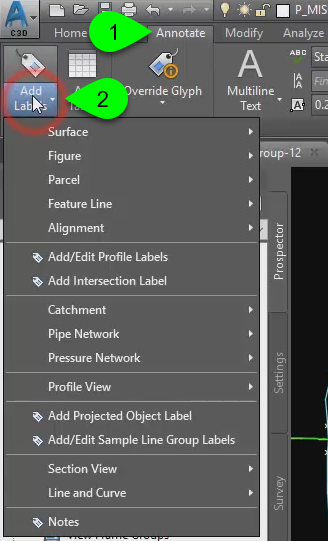 Adding civil object labels