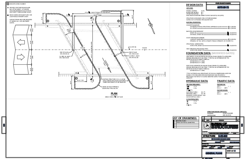 General plans sheet layout