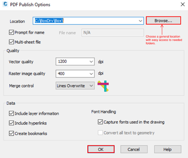 Publish options