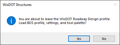 WisDOT Structures Dialog Box