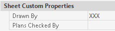 Sheet custom properties
