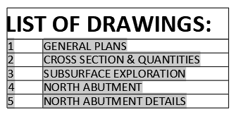 Sheet list