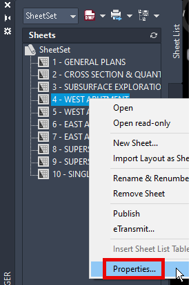 Sheet Properties