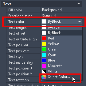 Text Color Properties