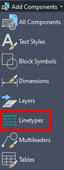 Linetypes Component group