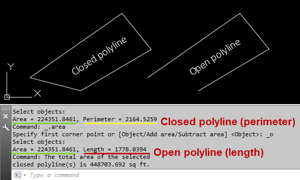 Inquiry 2D Area of Closed Polylines